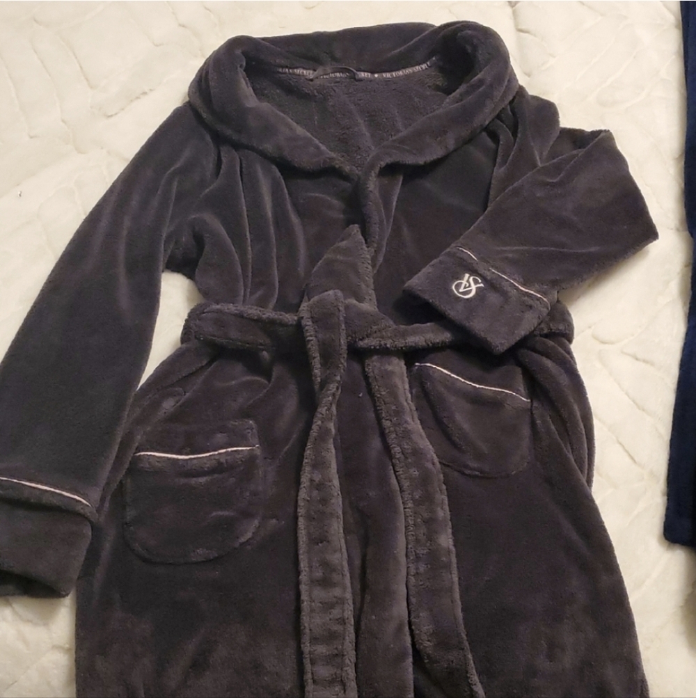 Victoria's Secret Gray Plush Robe